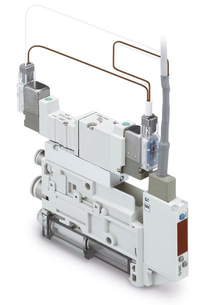 Kompakter Energiesparer: Neuer Vakuumerzeuger der Serie ZK2-A-X188 als Einzeleinheit oder der Serie ZK2-A-X211 für Mehrfachanschlussplatte